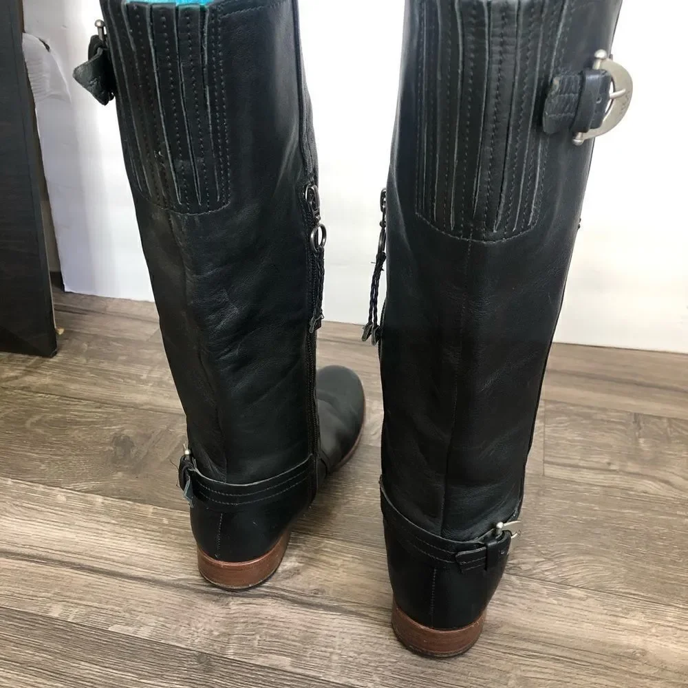 Revolve UGG Equestrian Amberlee Black knee high Riding Boots